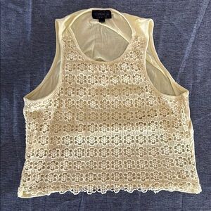 Topshop Women’s Sz 4 Crochet Front Crop Tank